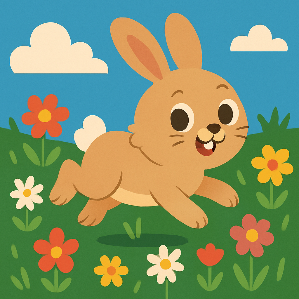 Energetic Rabbit Painting Number Kit