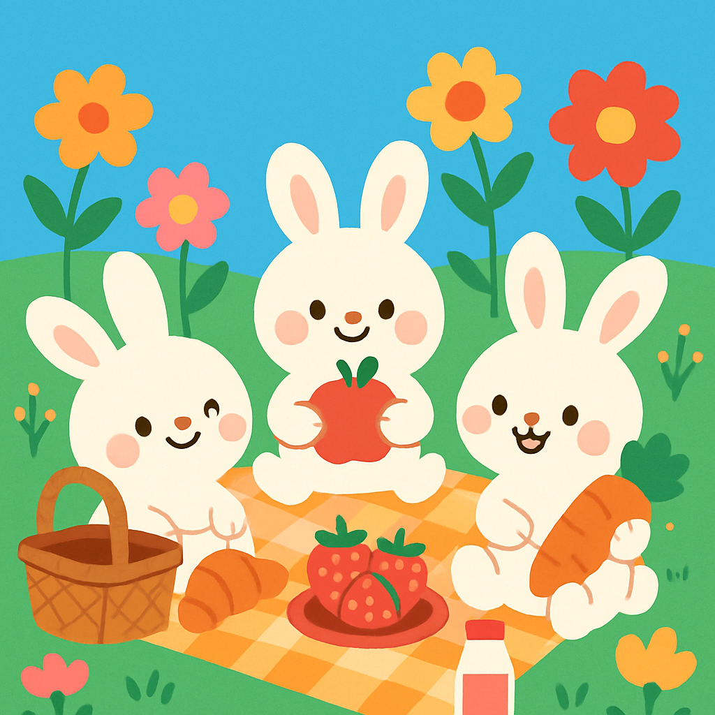 Busy Bunnies Painting Number Kit