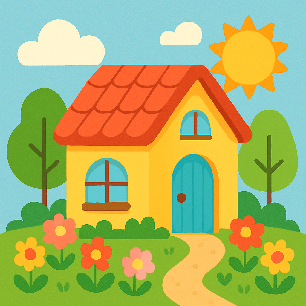 Cozy Little House Painting Number Kit