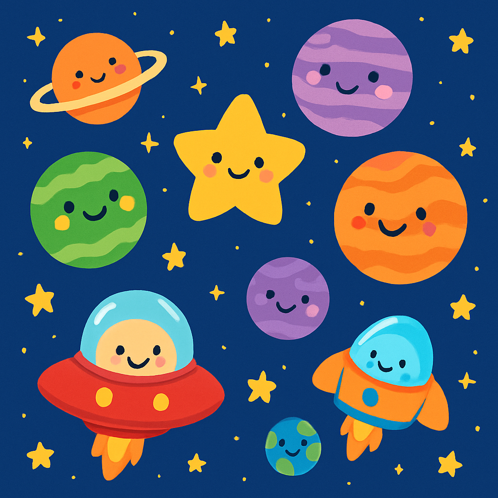 Dazzling Stars And Planets Painting Number Kit