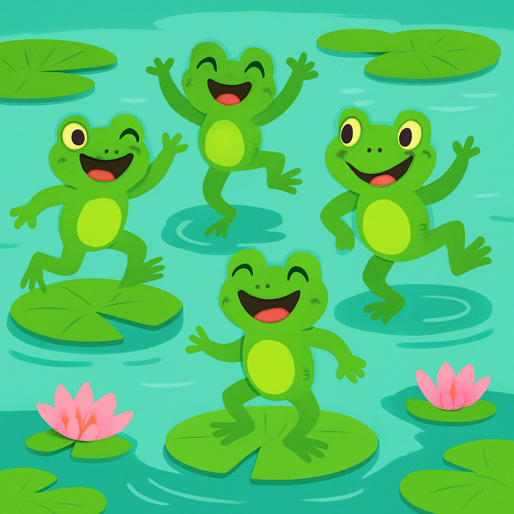 Dancing Frogs Painting Number Kit