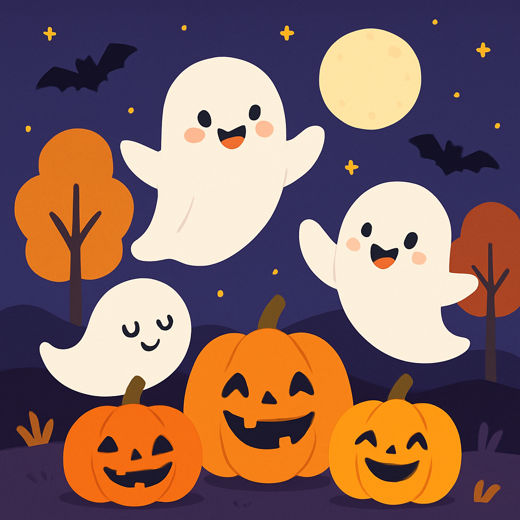 Colorful Spooky Night Painting Number Kit