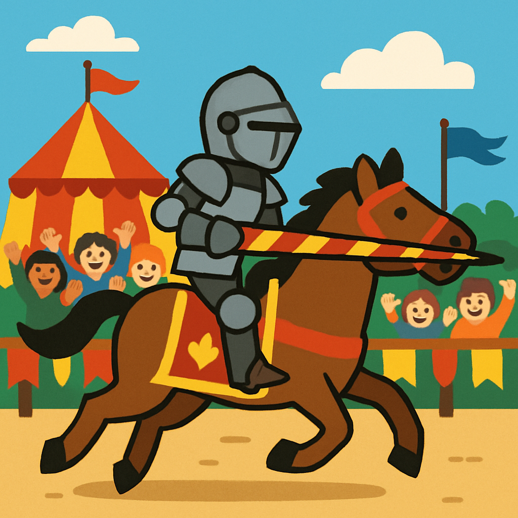 Medieval Tournament Joust Number Painting