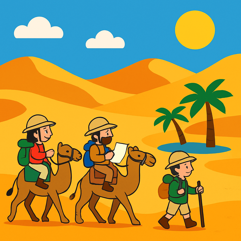 Pioneering Desert Journey Number Painting