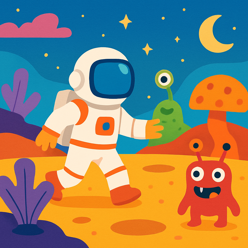 Outer World Expedition Number Painting