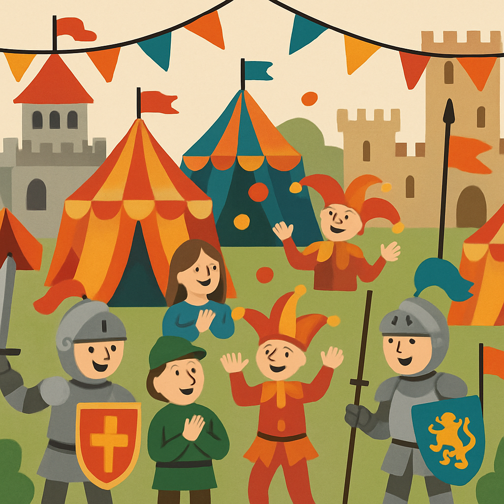 Medieval Festival Of Knights Number Painting