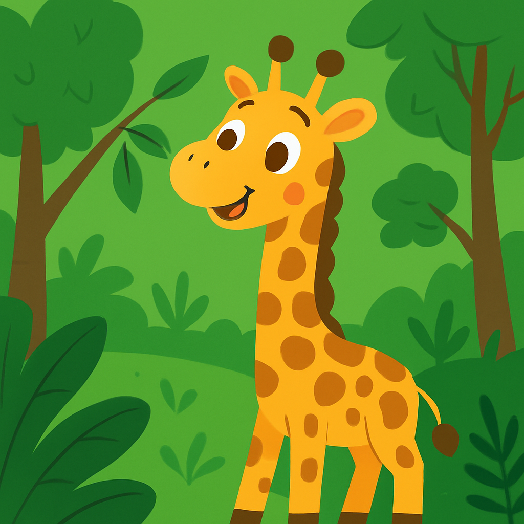 Giraffe In The Jungle Painting By Numbers Kit