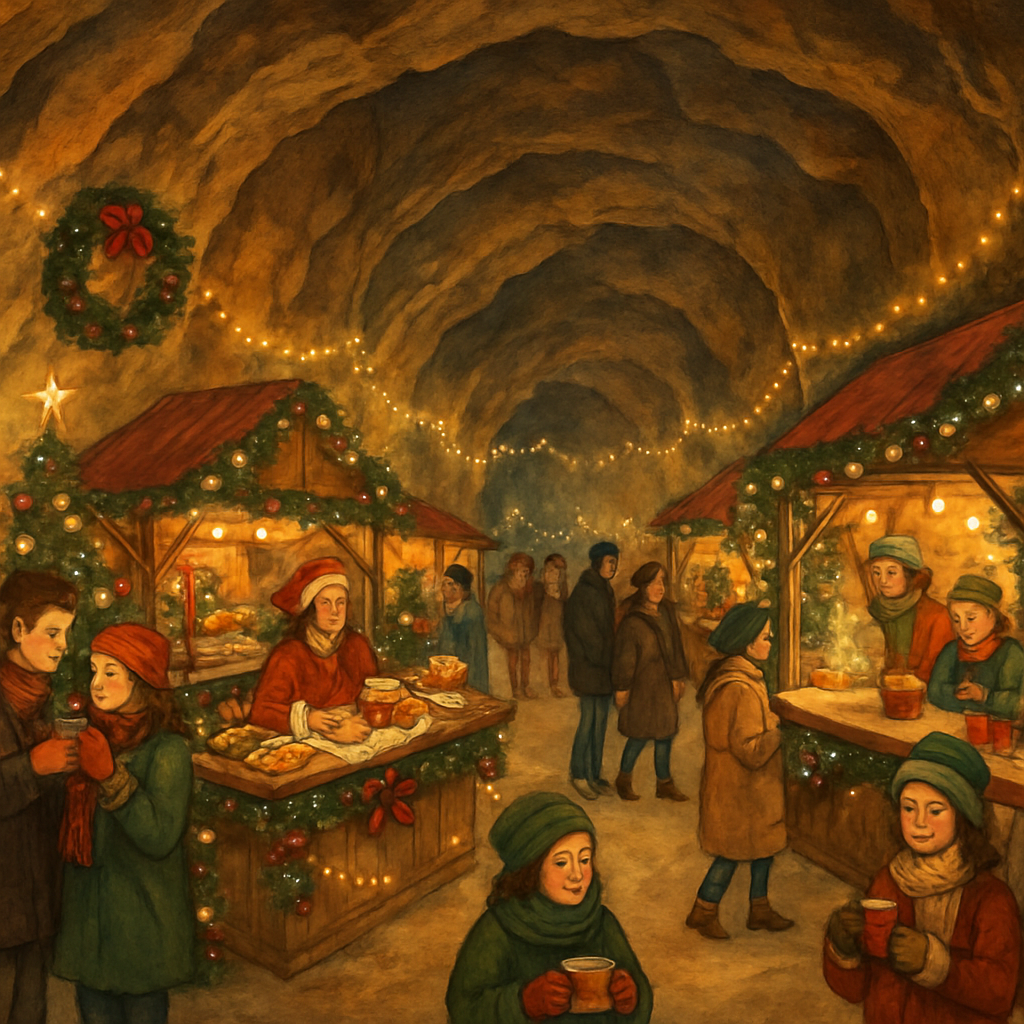 Valkenburg Christmas Market Paint By Numbers Art