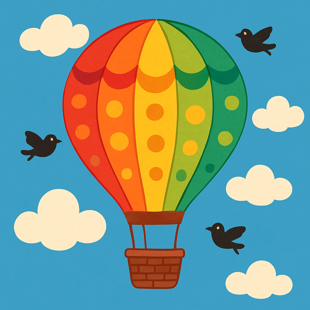 Sunny Balloon Adventure Paint By Numbers Art