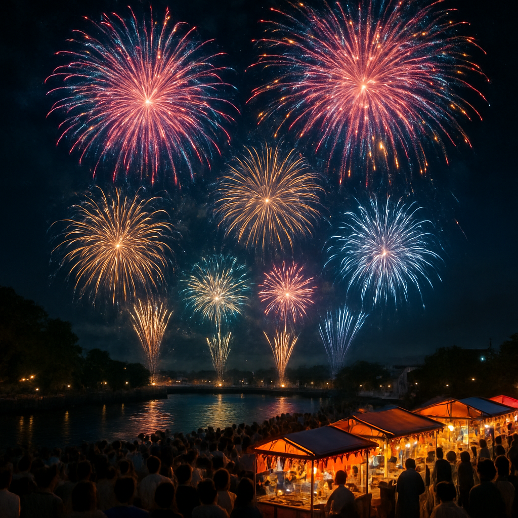 Kumamoto Fireworks Festival - Japan Paint By Numbers Kits