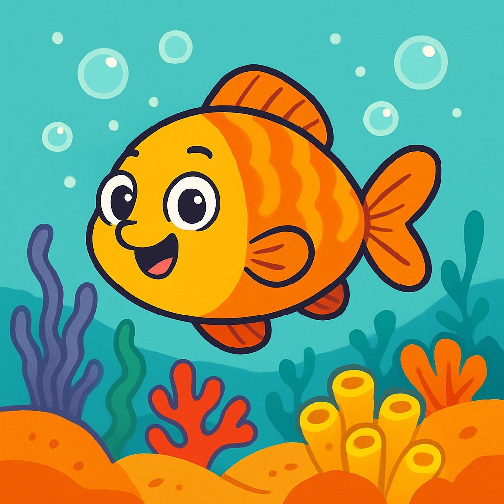 Cheerful Fish Paint By Numbers Kits