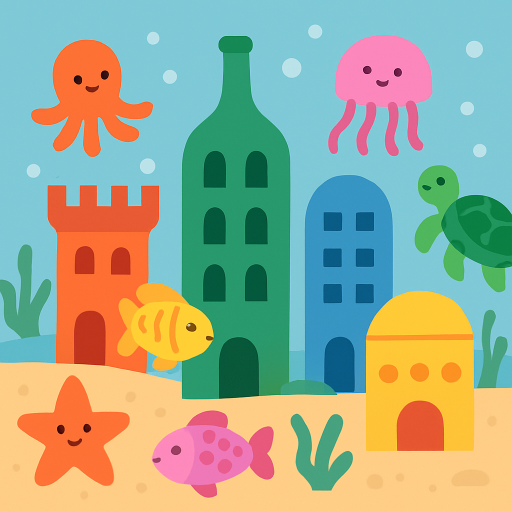 Colorful Underwater City Paint By Numbers