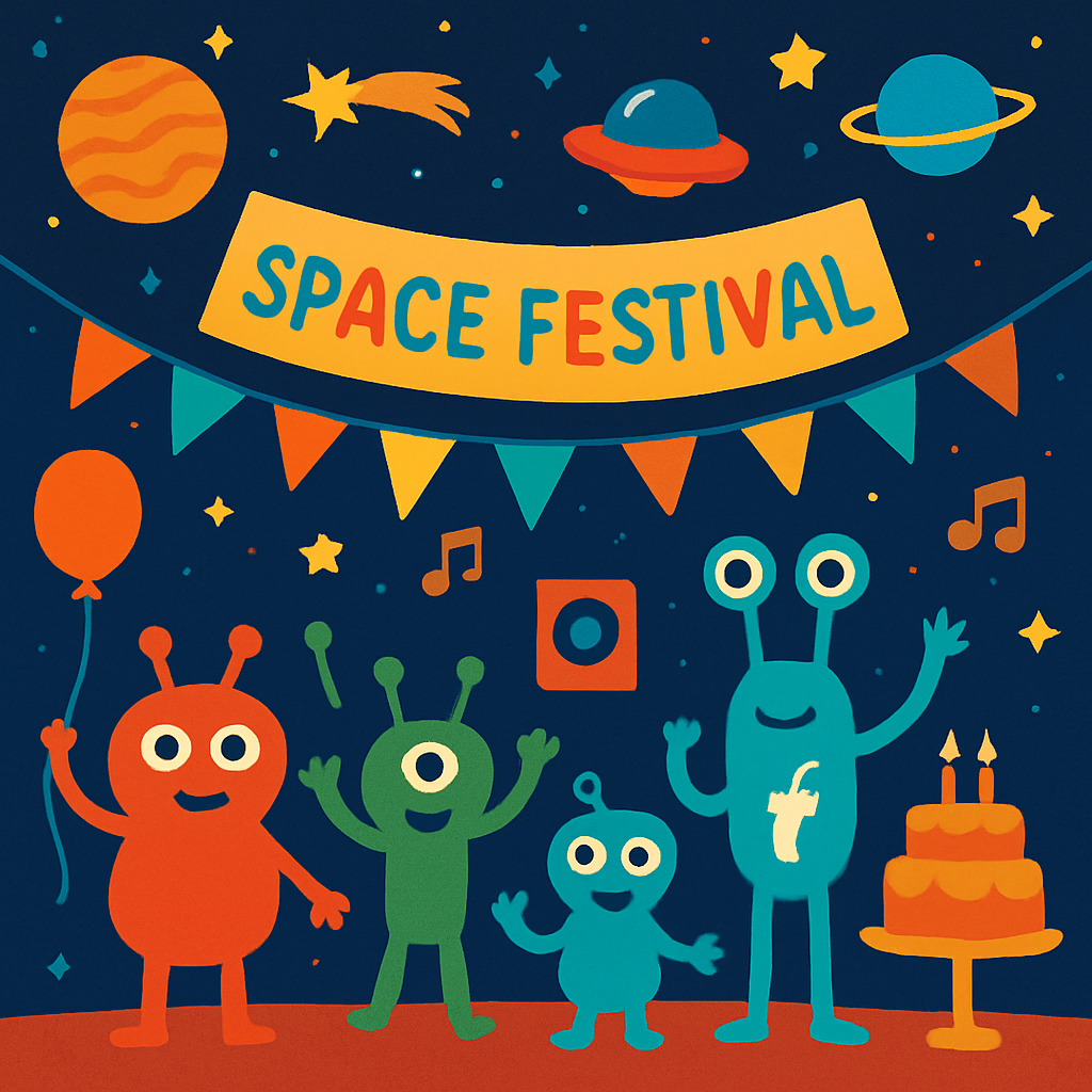 Galactic Space Festival Paint By Numbers
