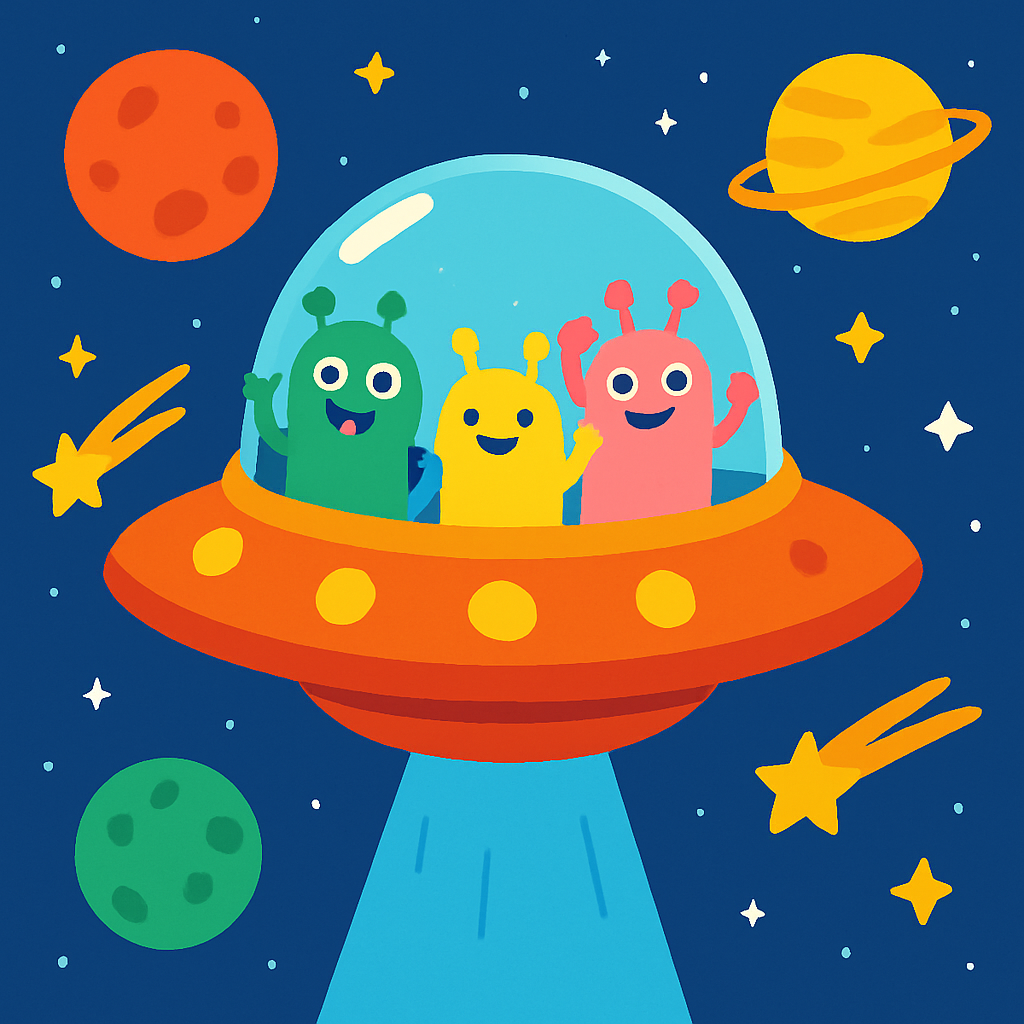 Cosmic Journey With Aliens Paint By Numbers