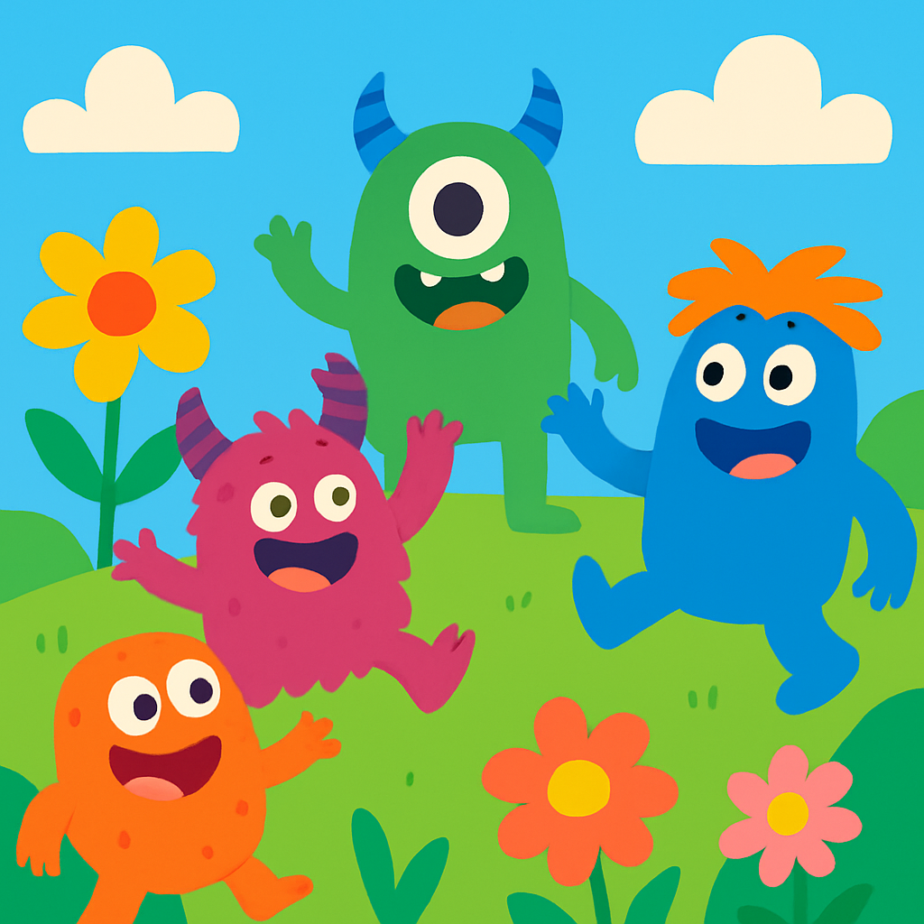 Silly Monsters On The Loose Paint By Numbers