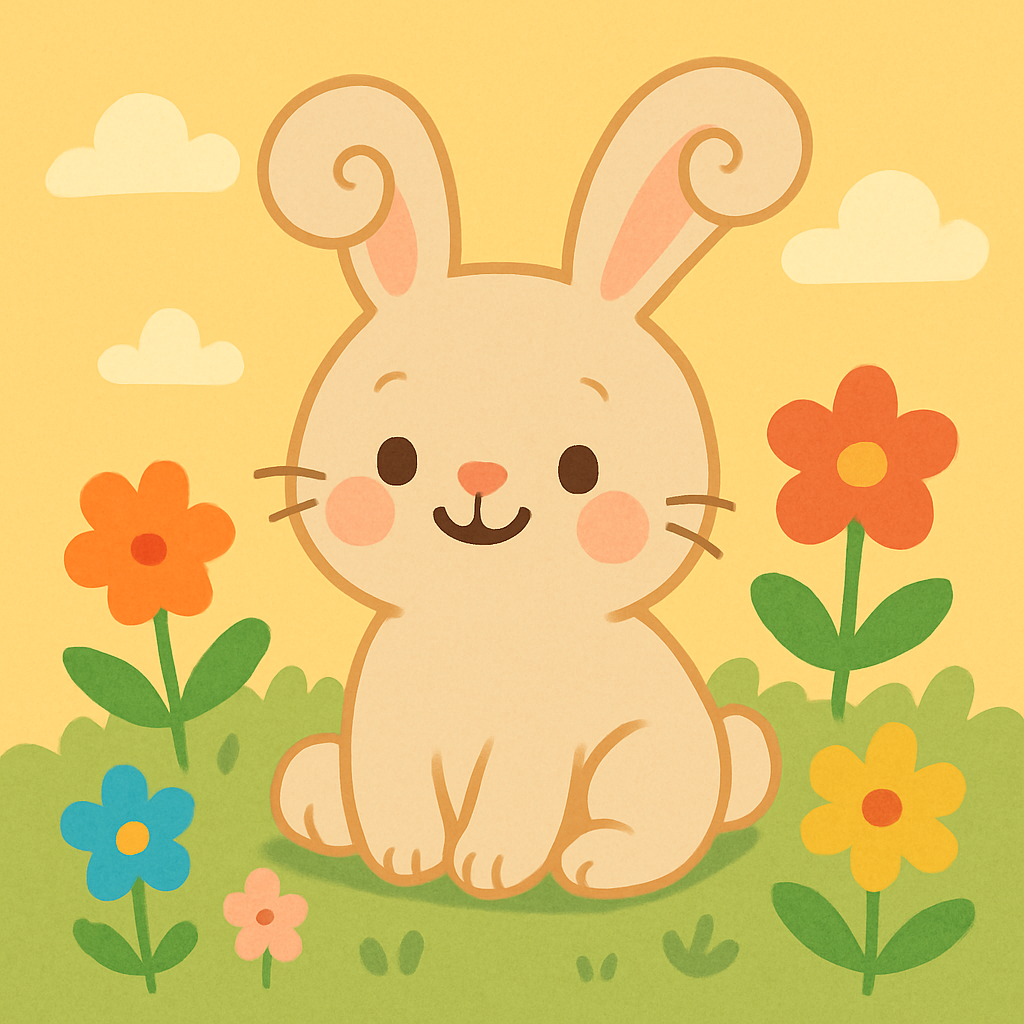 Curly-Eared Bunny Paint By Numbers Kits