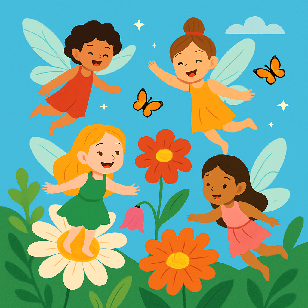 Cheerful Garden Fairies Paint By Numbers Kits