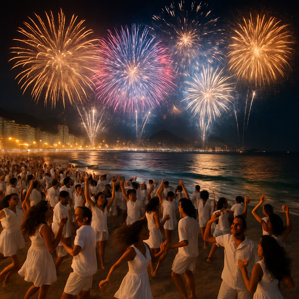 Rio De Janeiro New Year's Eve Number Painting