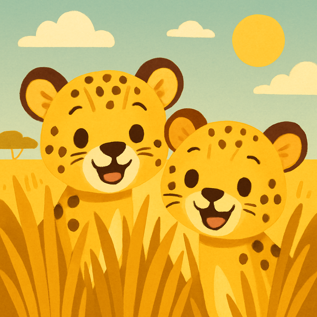 Curious Cheetah Cubs Paint By Color