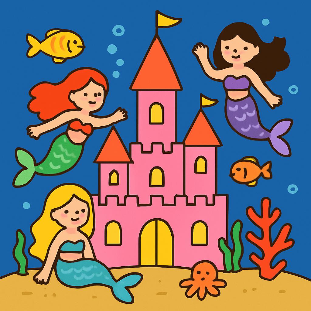 Under The Sea Castle Paint By Numbers Kits