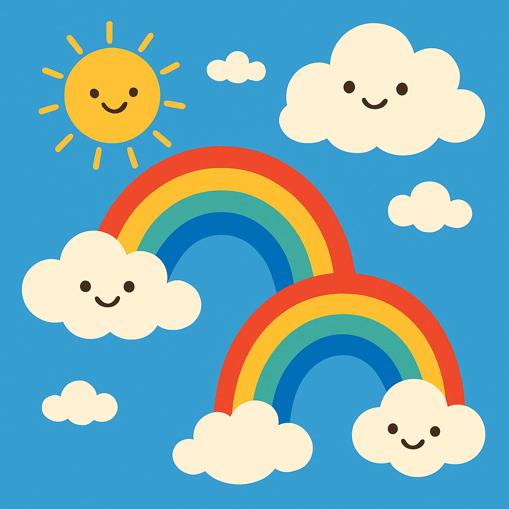 Bright And Cheery Rainbows Painting By Numbers Kit