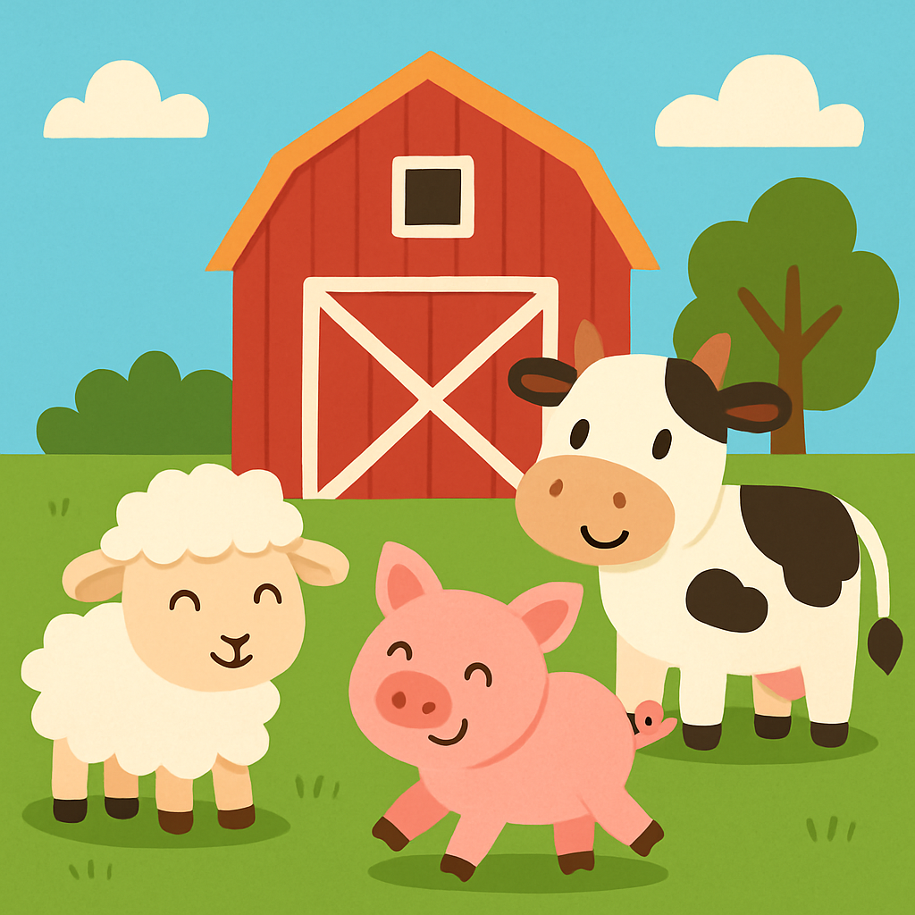 Cute Farmyard Paint By Numbers Kits