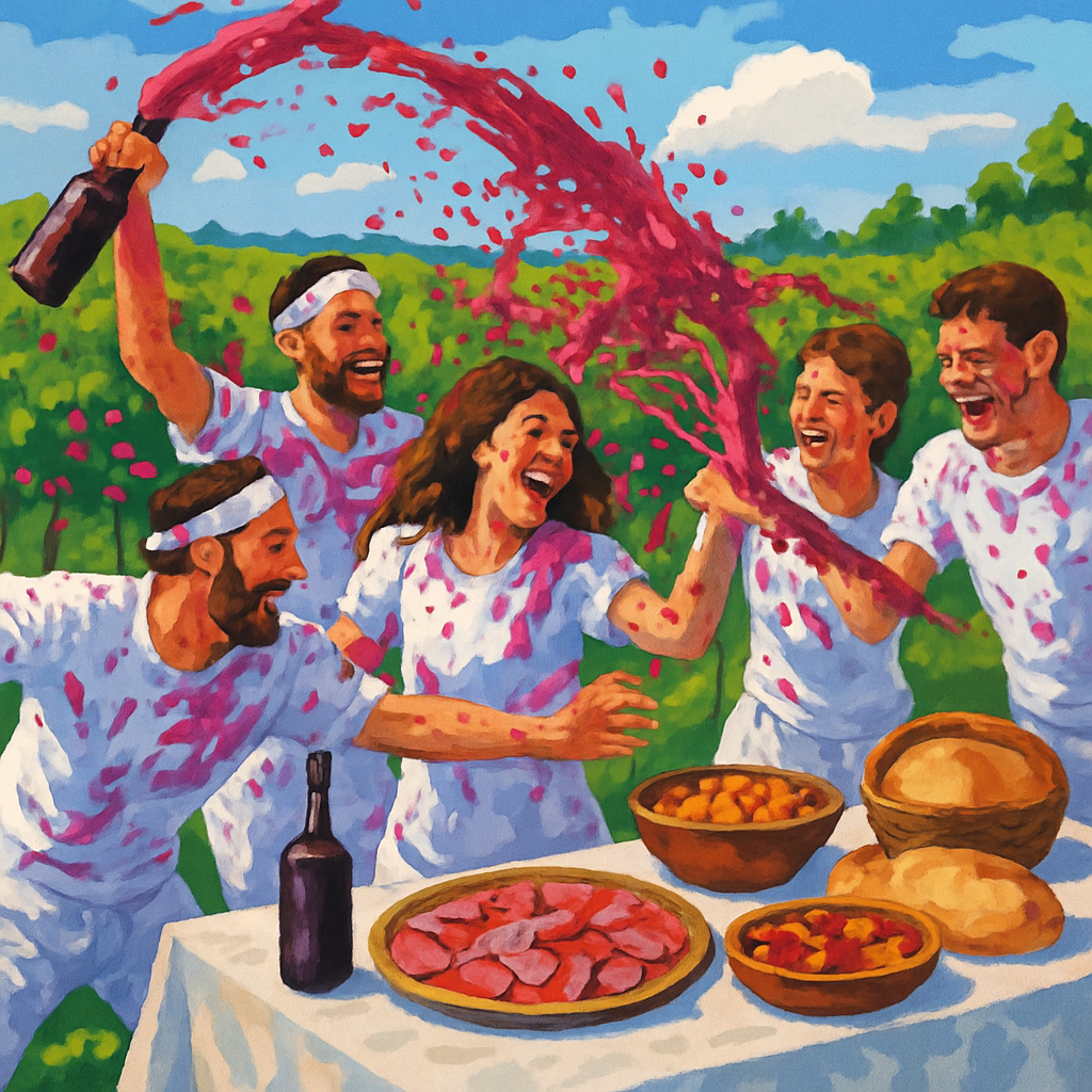 San Vino Wine Fight - La Rioja, Spain Paint By Numbers Art