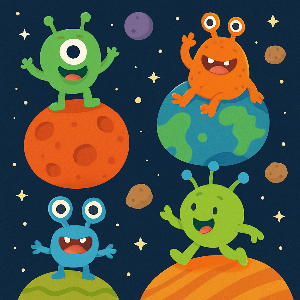 Funky Alien Adventures Paint By Numbers Kits