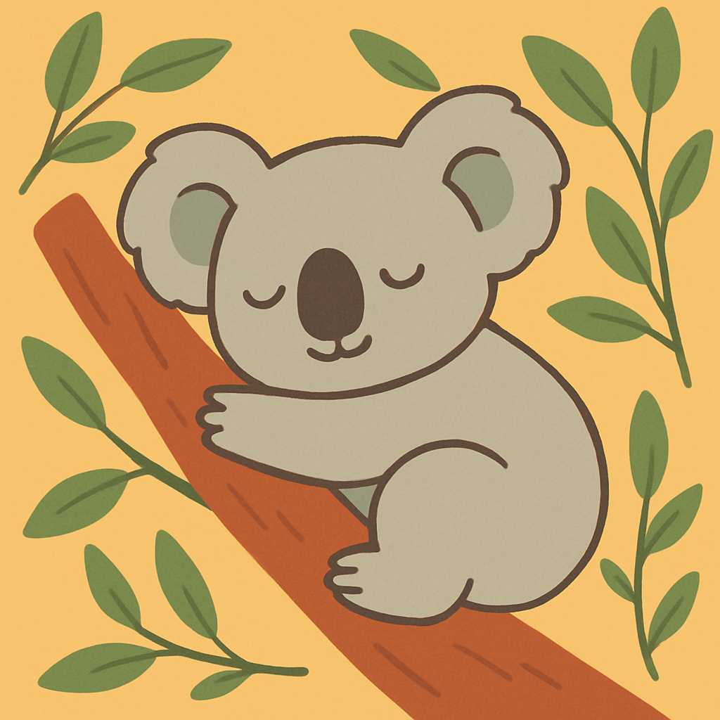 Cuddly Koala Naptime Numbered Painting Kits