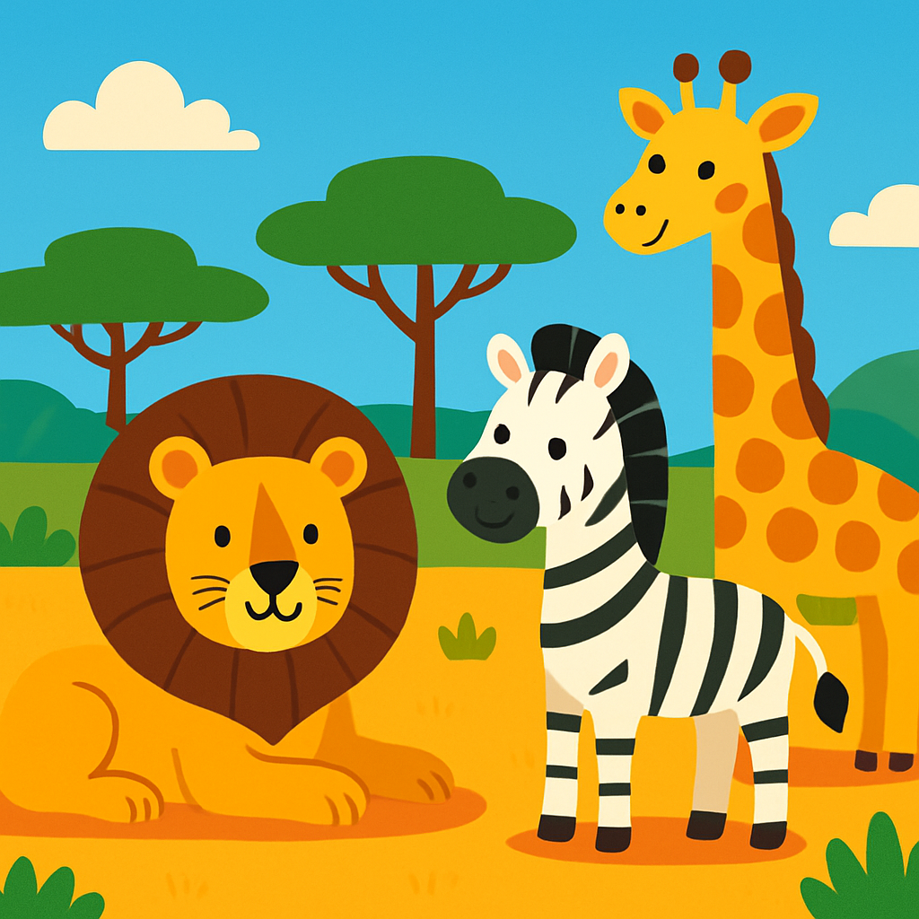 Exciting Wild Safari Paint By Numbers Kits