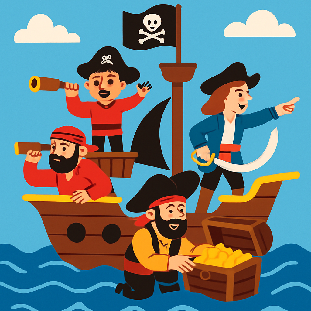 The Pirate's Treasure Hunt DIY Paint By Numbers