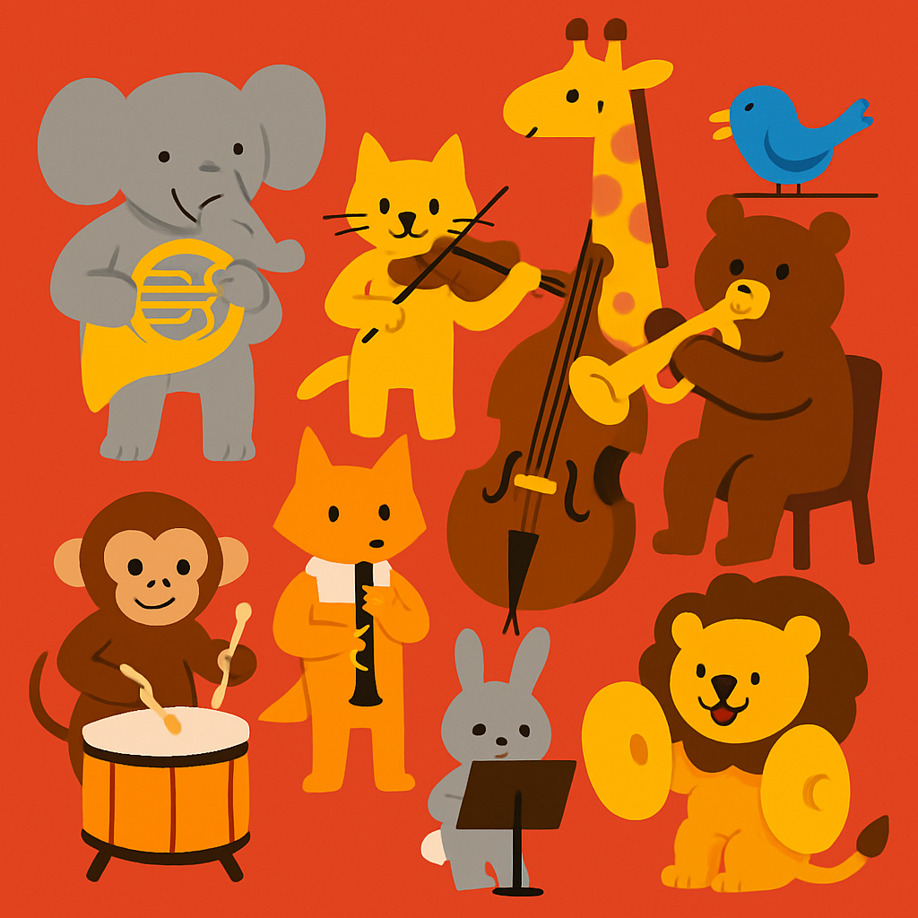 The Animal Orchestra DIY Paint By Numbers