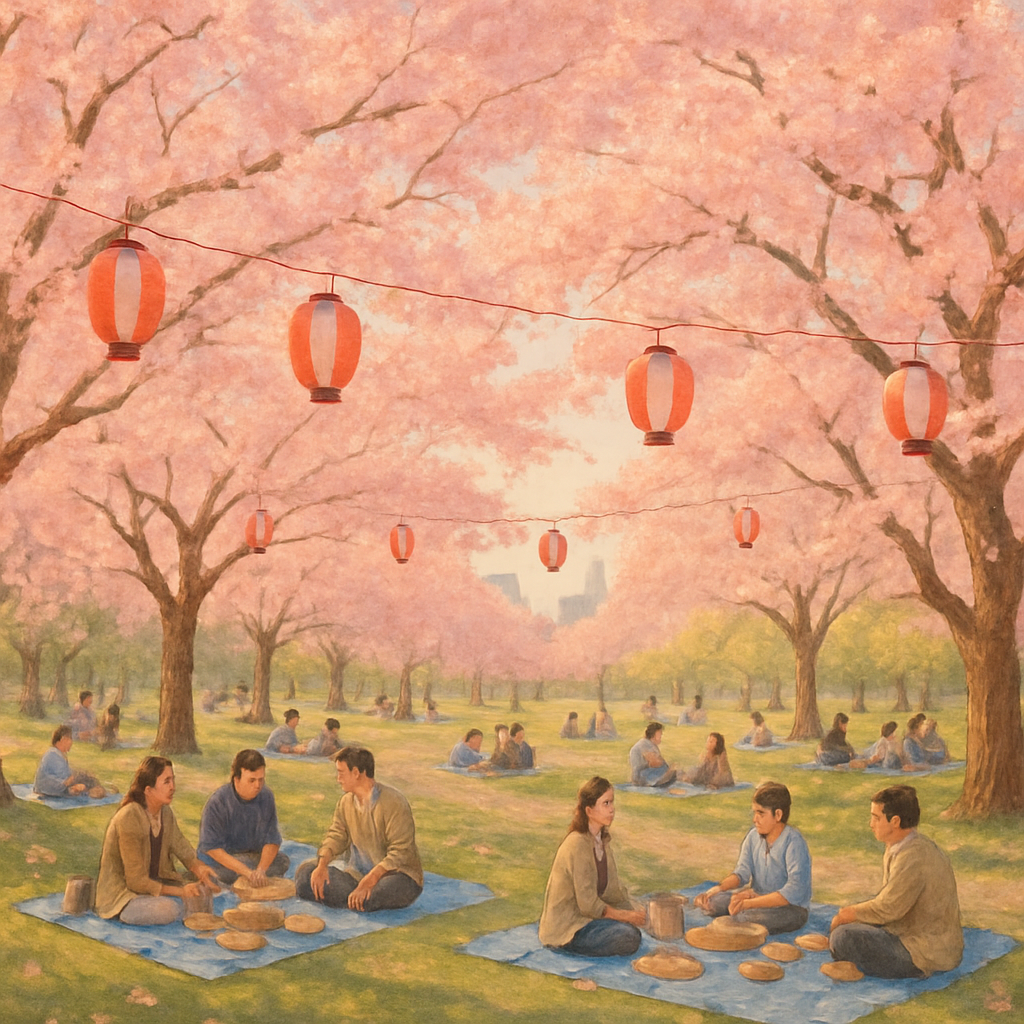 Hanami Festival - Tokyo, Japan Number Painting
