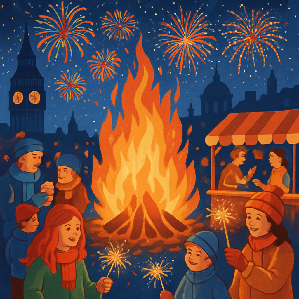 Bonfire Night Number Painting