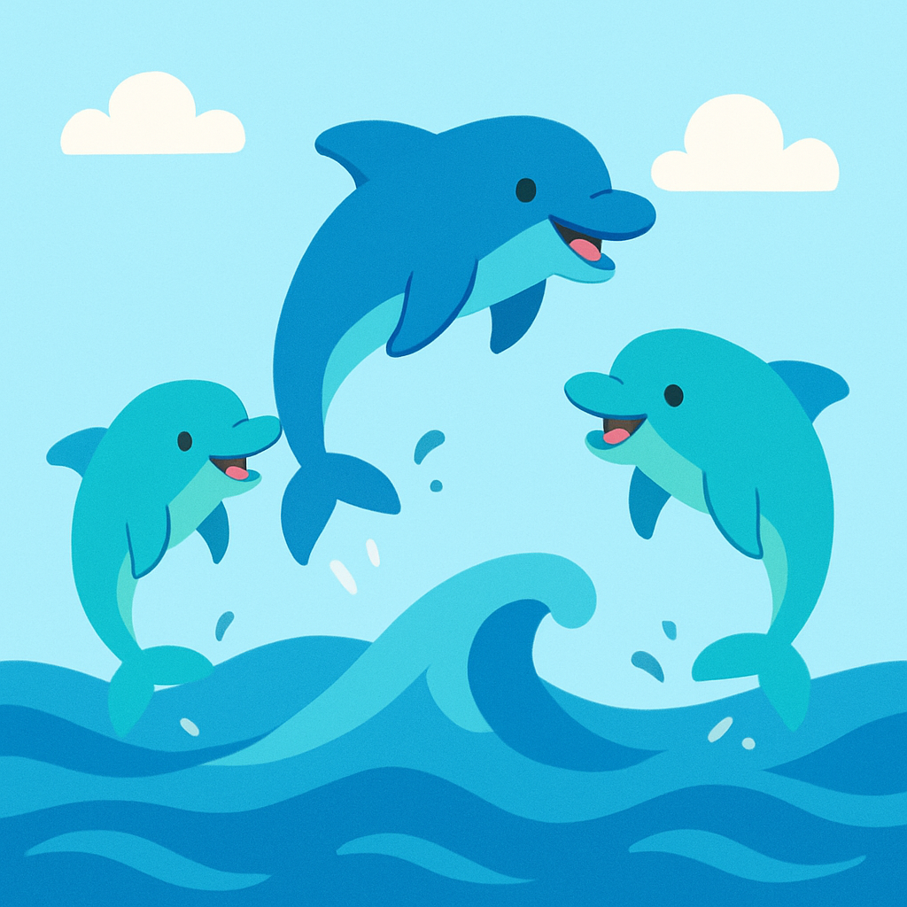 Joyful Dolphins DIY Paint By Numbers