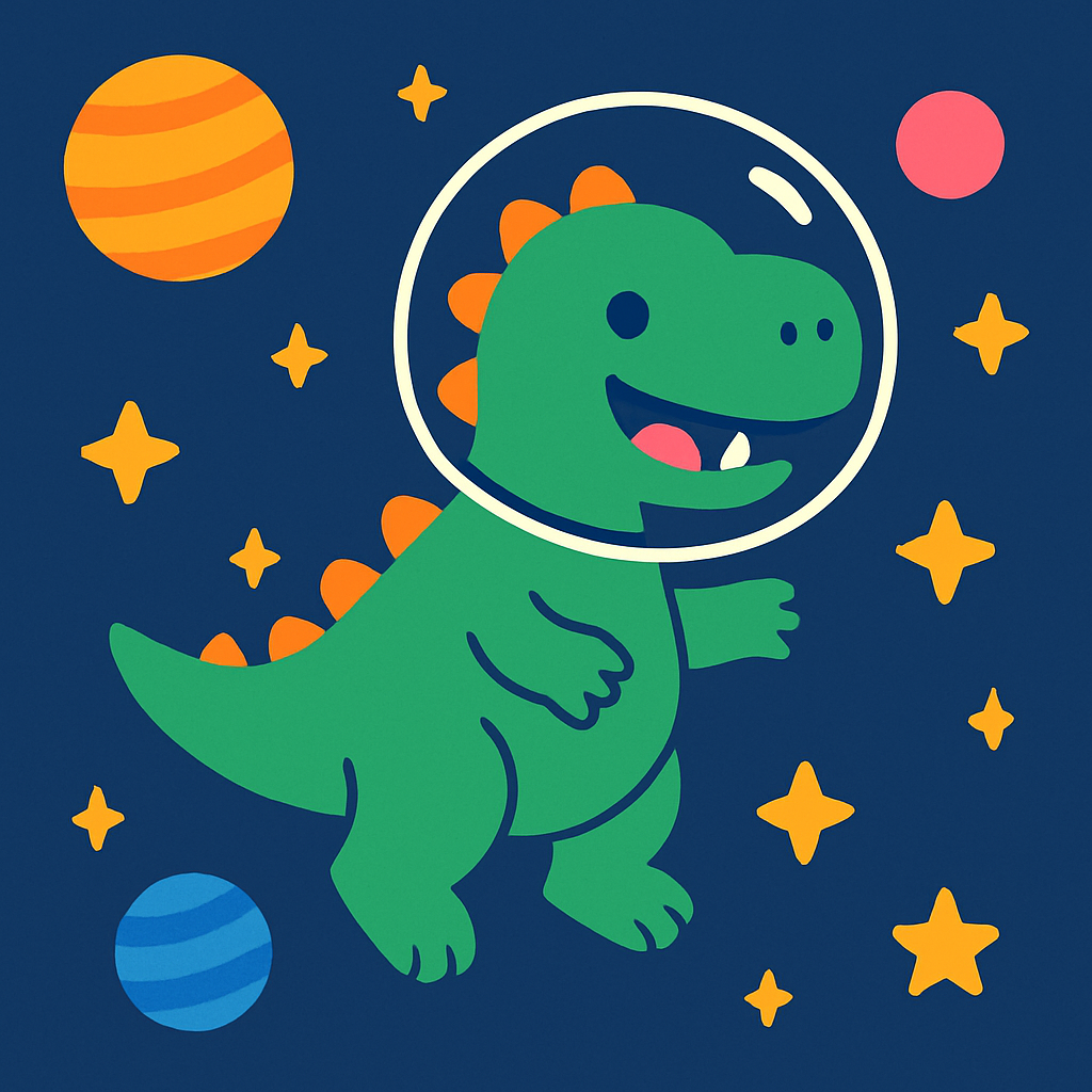 Galactic Dino Explorer Number Painting