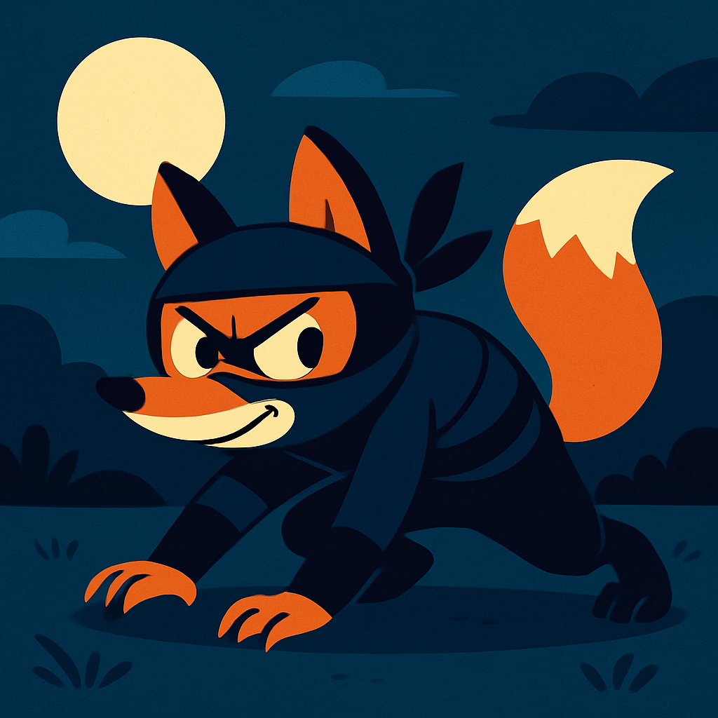 Ninja Fox's Secret Mission Number Painting