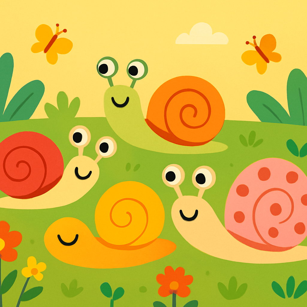 Delightful Snail Race Paint By Numbers