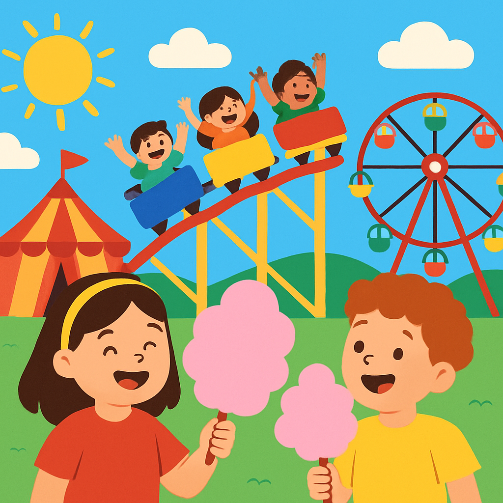 Fun Day At The Amusement Park Paint By Numbers