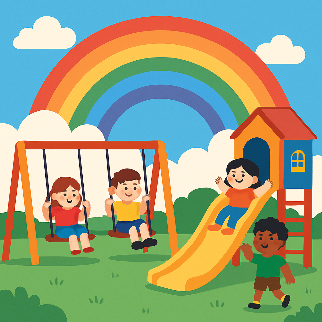 Happy Rainbow Playground Paint By Numbers Kits