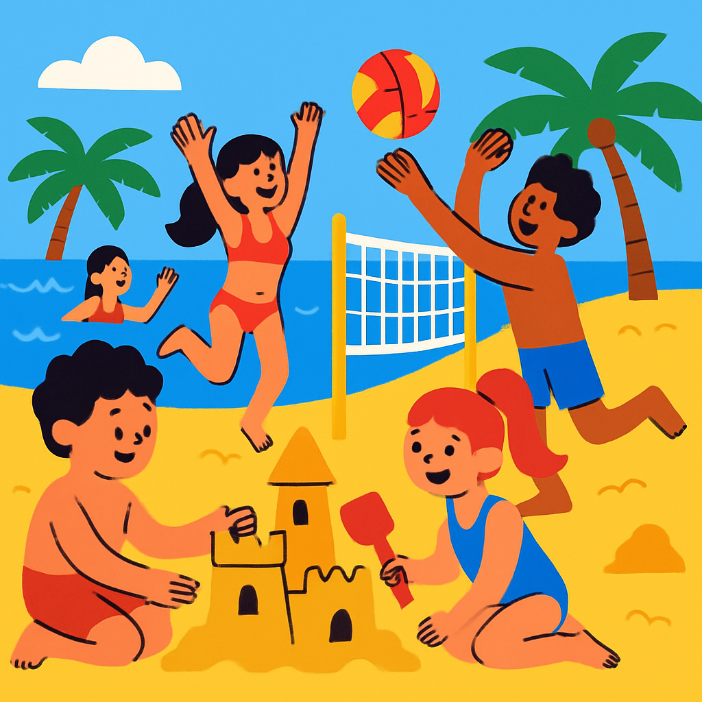 Playful Beach Party Paint By Numbers Kits