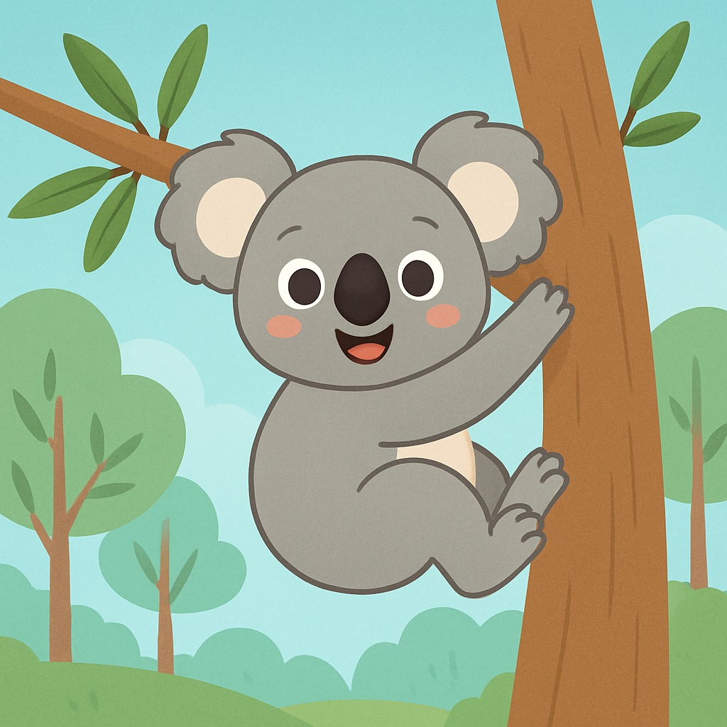 Cute Cuddly Koala Number Painting