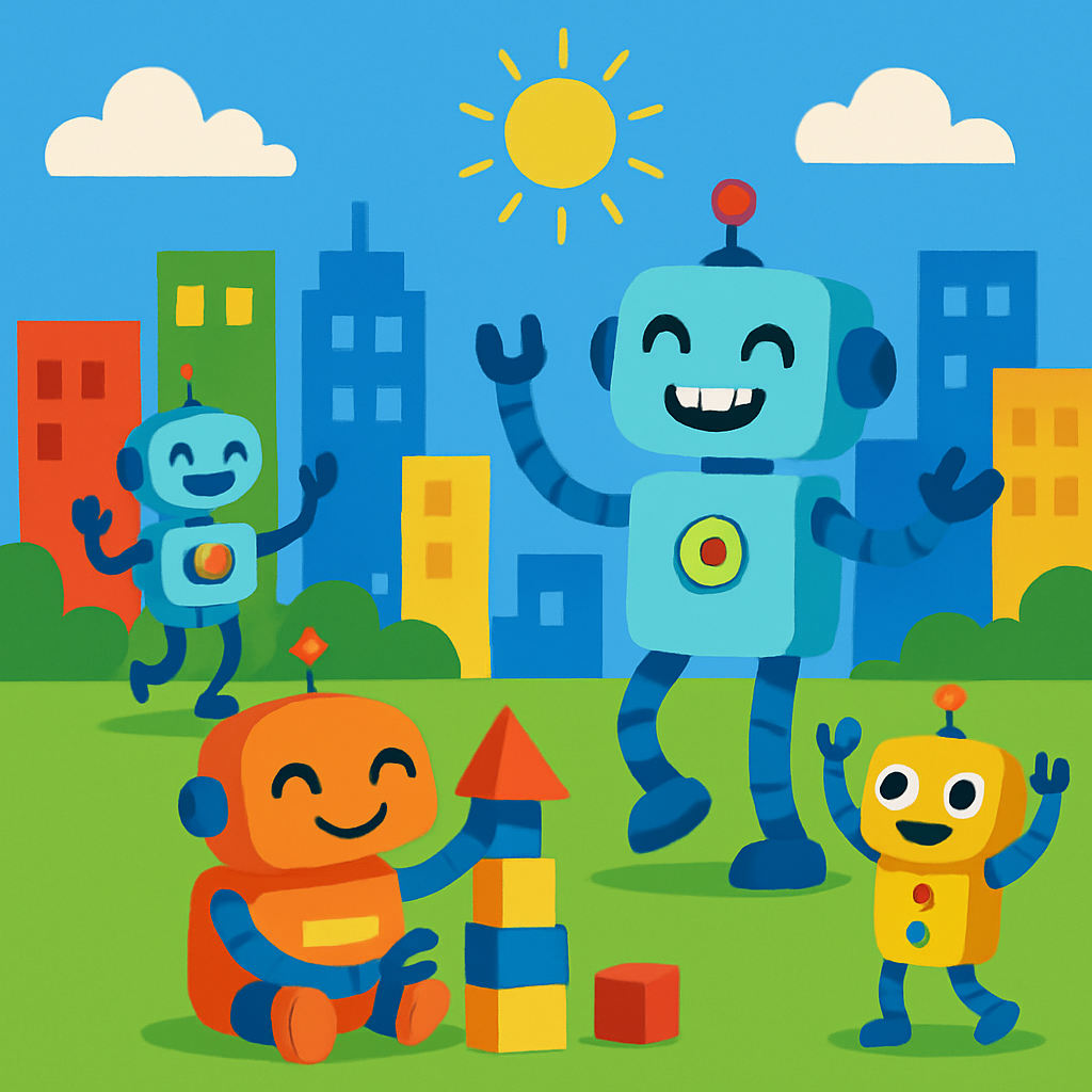 Colorful Robot Revolution Number Painting