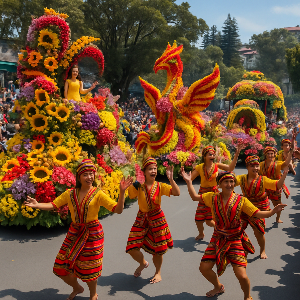 Flower Festival - Batangas - Philippines Paint By Numbers Kits
