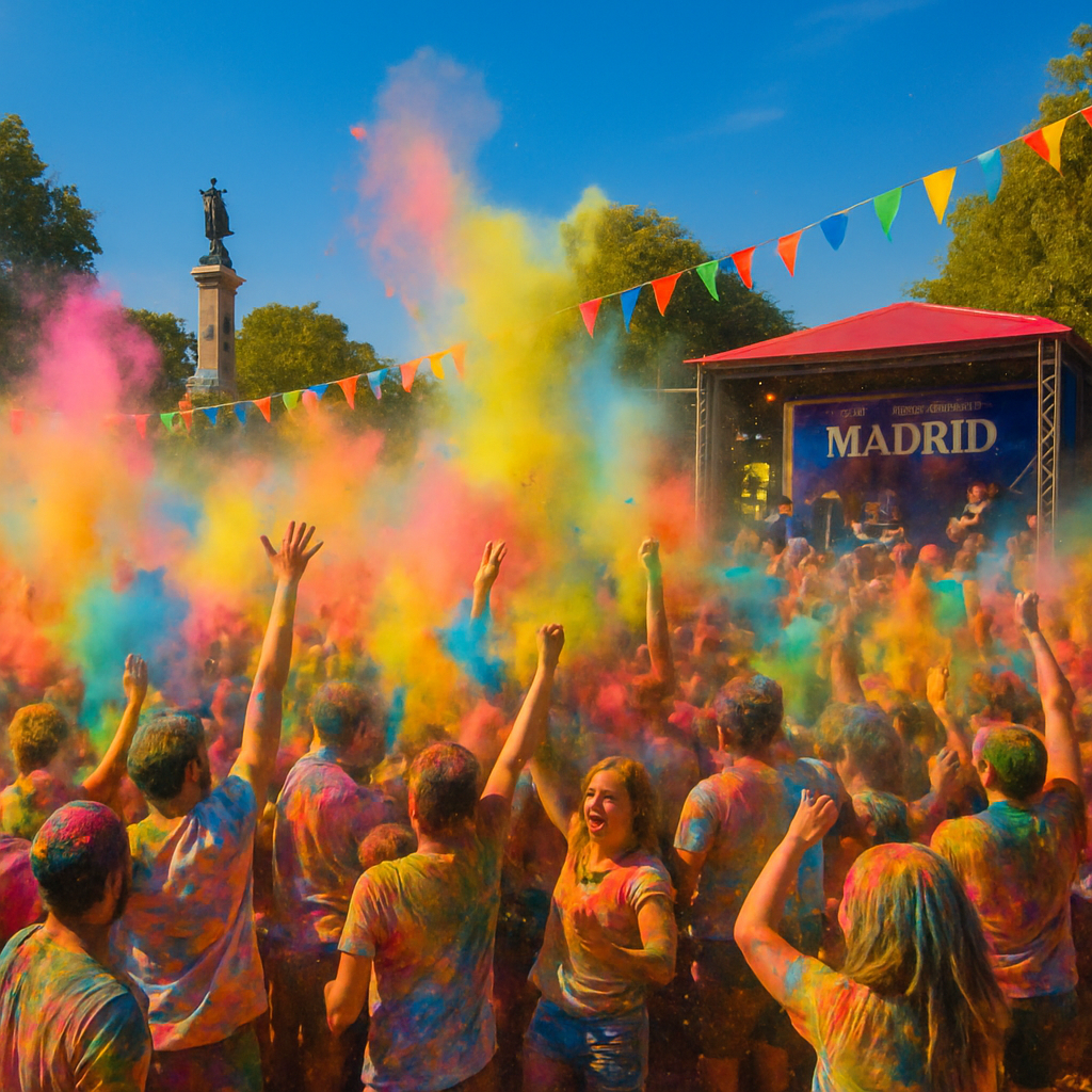 Festival Of Colors - Madrid Painting By Numbers Kit
