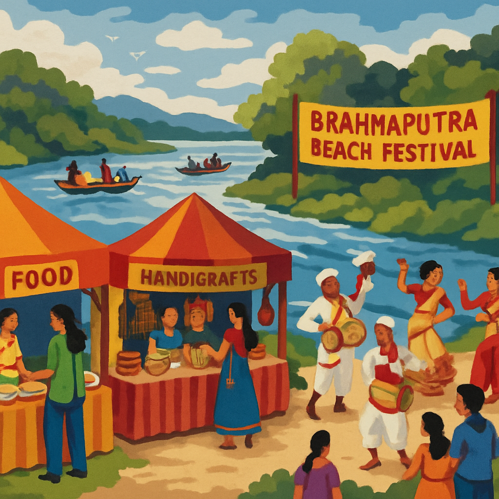 Brahmaputra Beach Festival Painting Number Kit