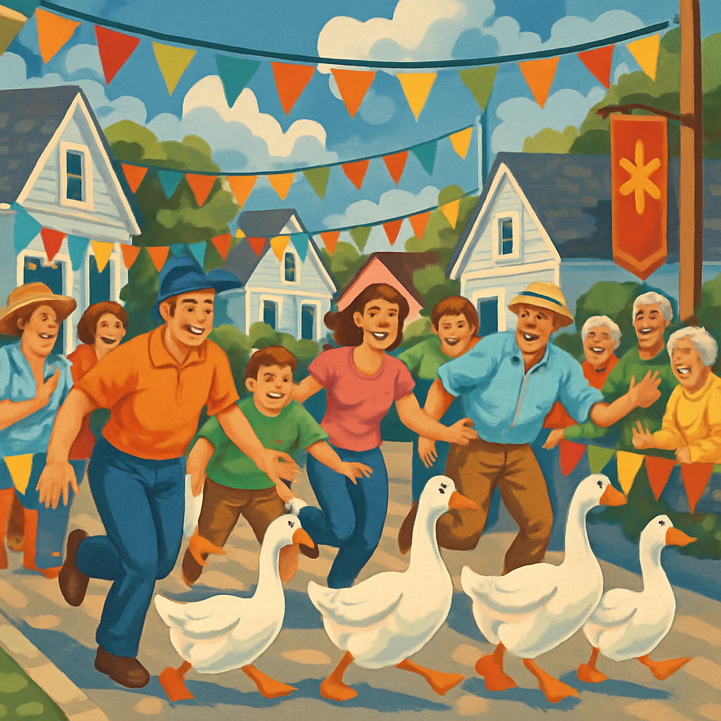 Running Of The Geese Painting Number Kit