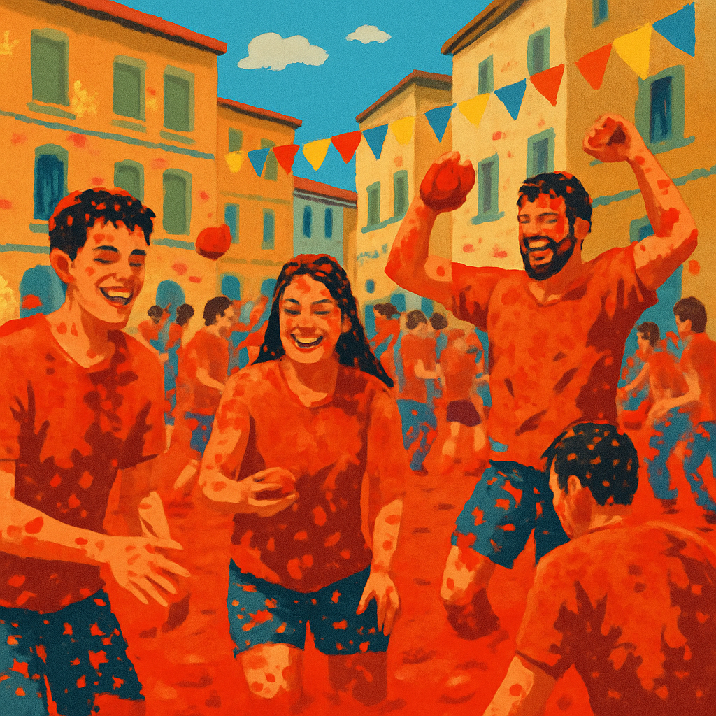 Tomatina Tomato Festival - Spain Number Painting