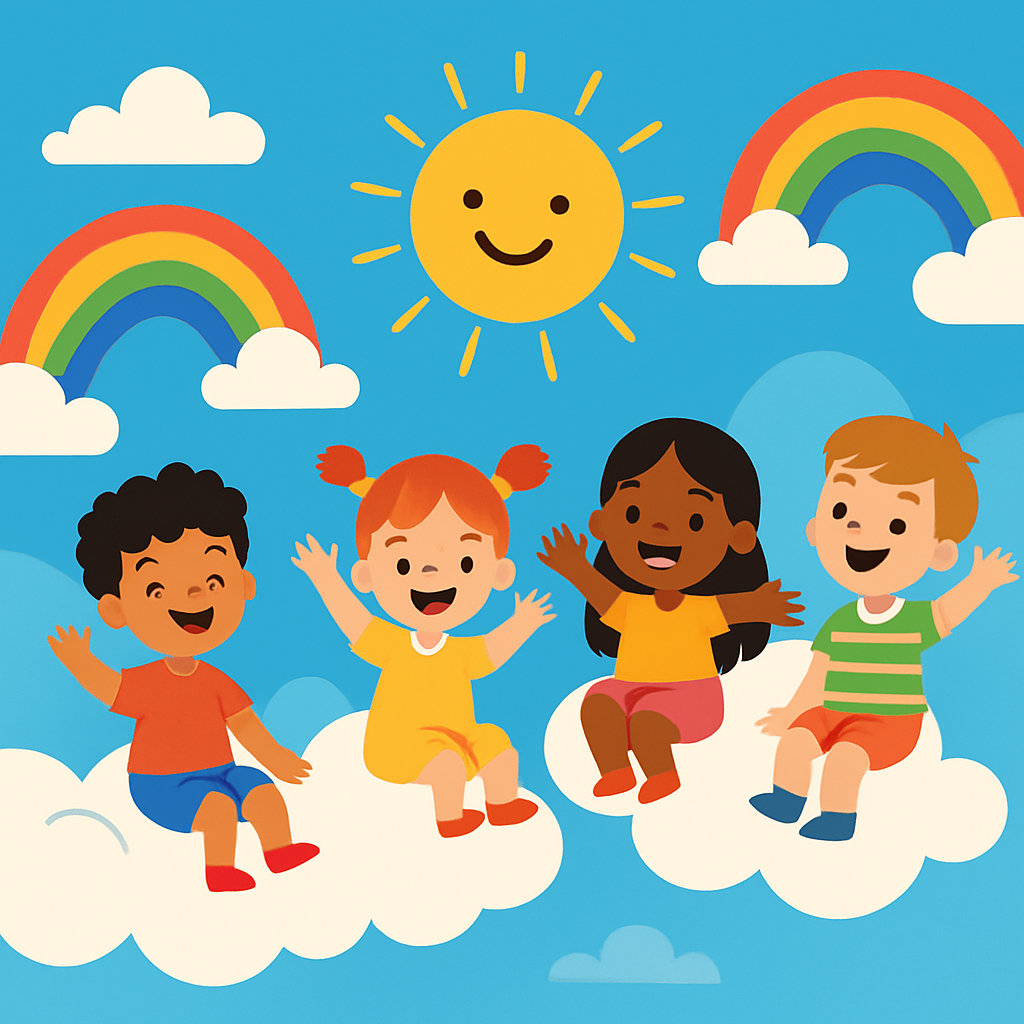Happy Cloud Riders Paint By Numbers Kits