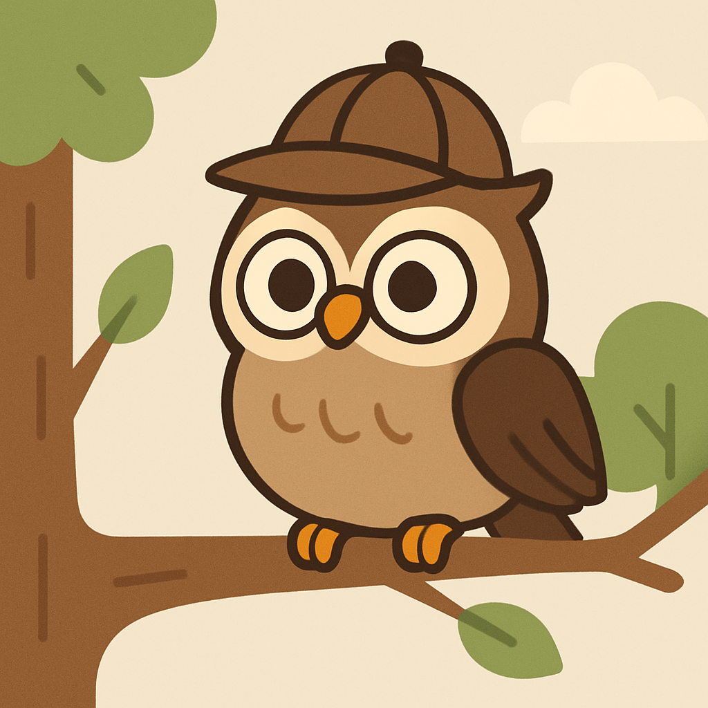 Clever Detective Owl DIY Paint By Numbers